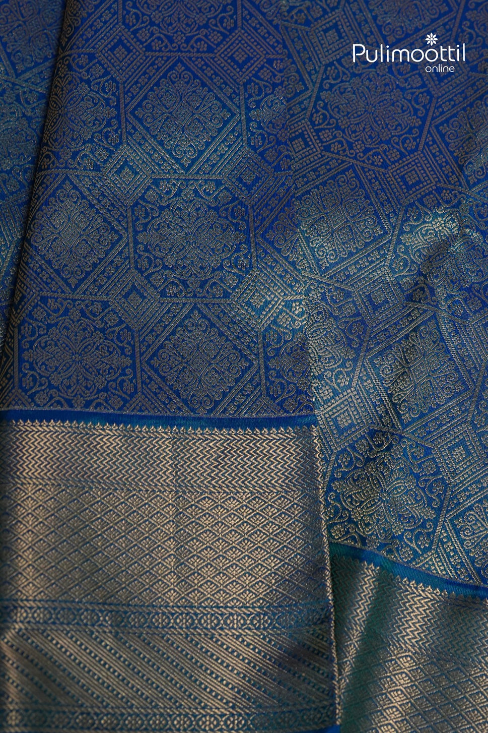 Peacock Green Colour Kanchipuram Brocade Wedding Saree