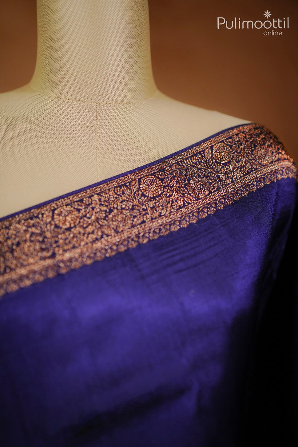 Blue color Banarasi saree