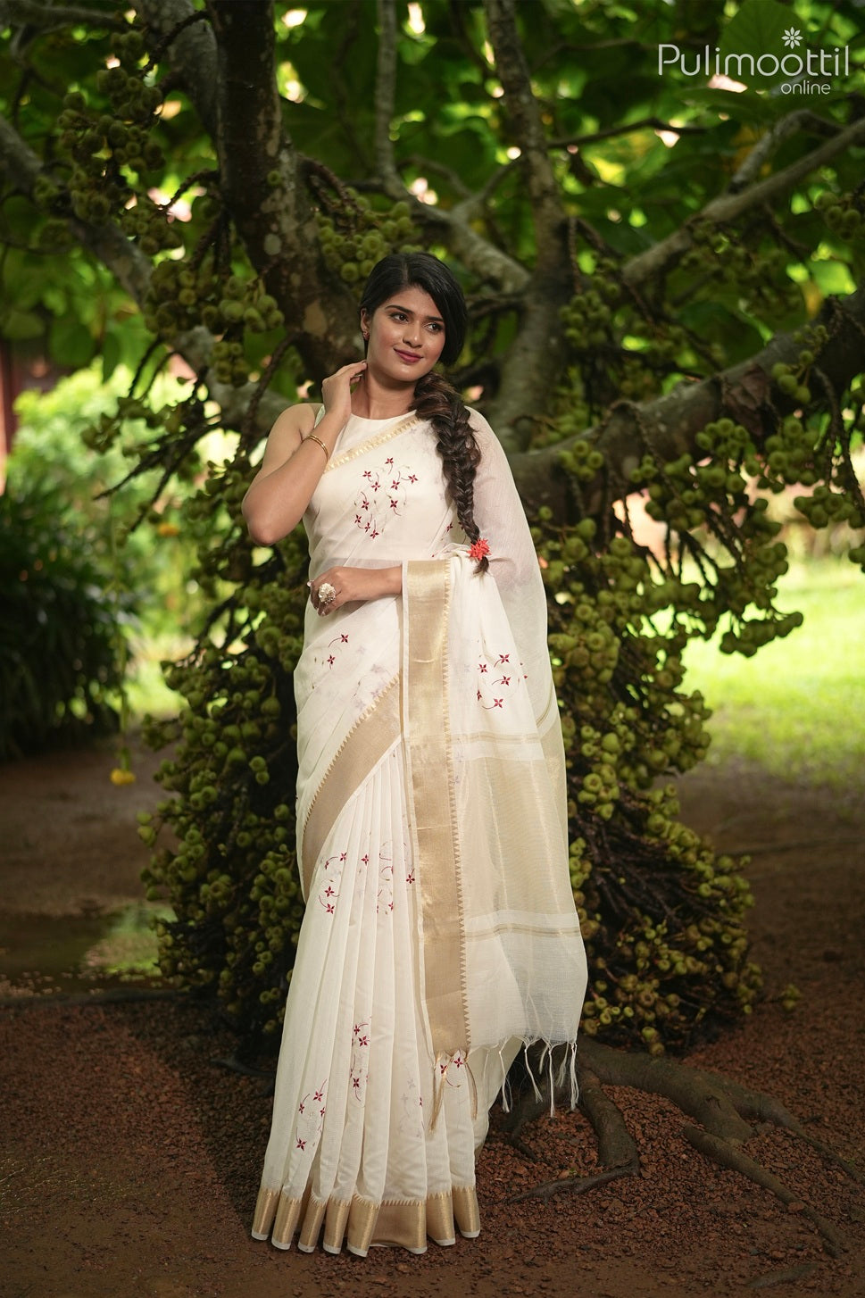 Kerala traditional cotton saree