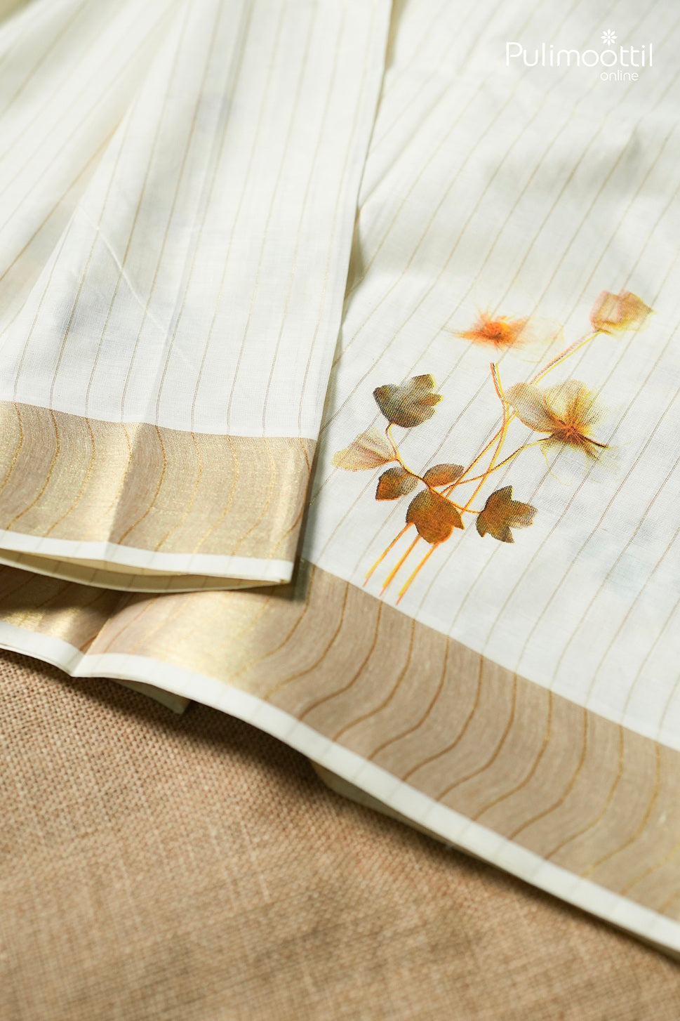 Kerala traditional floral print set saree