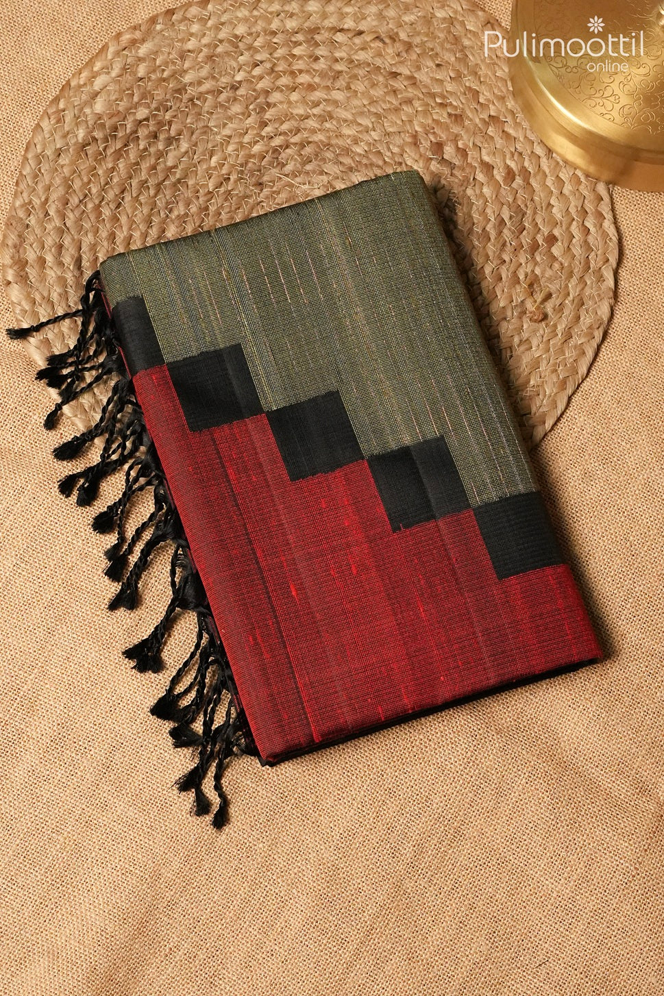 Black color Kanchipuram soft silk saree