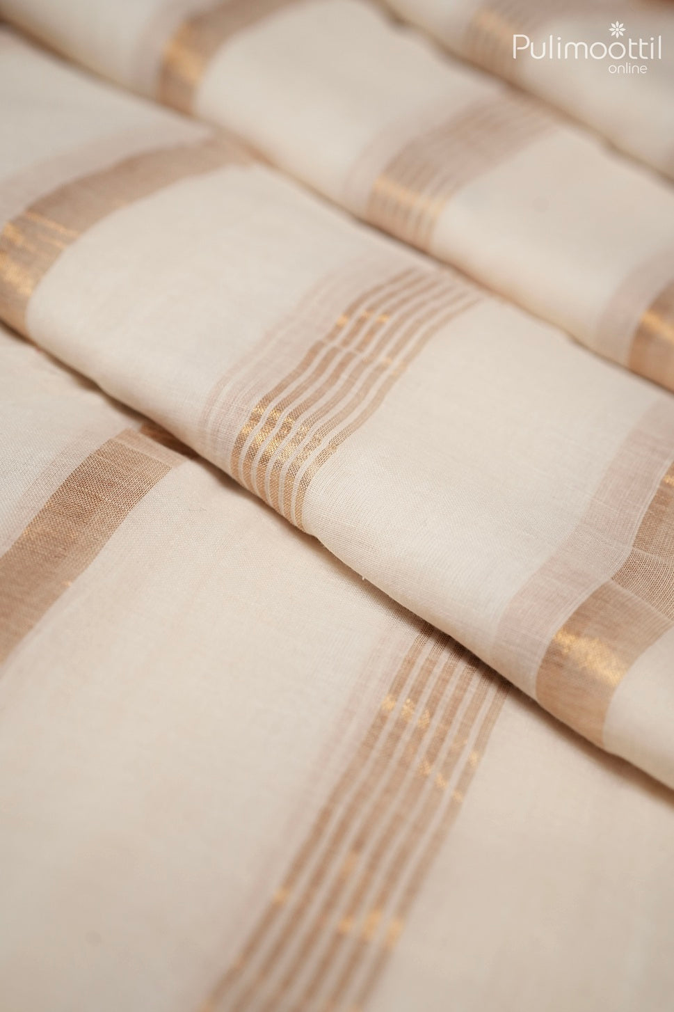 Off White Colour Mul Cotton Saree