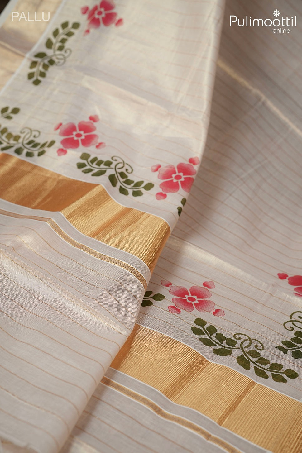 Kerala Traditional Golden Tissue Set Saree