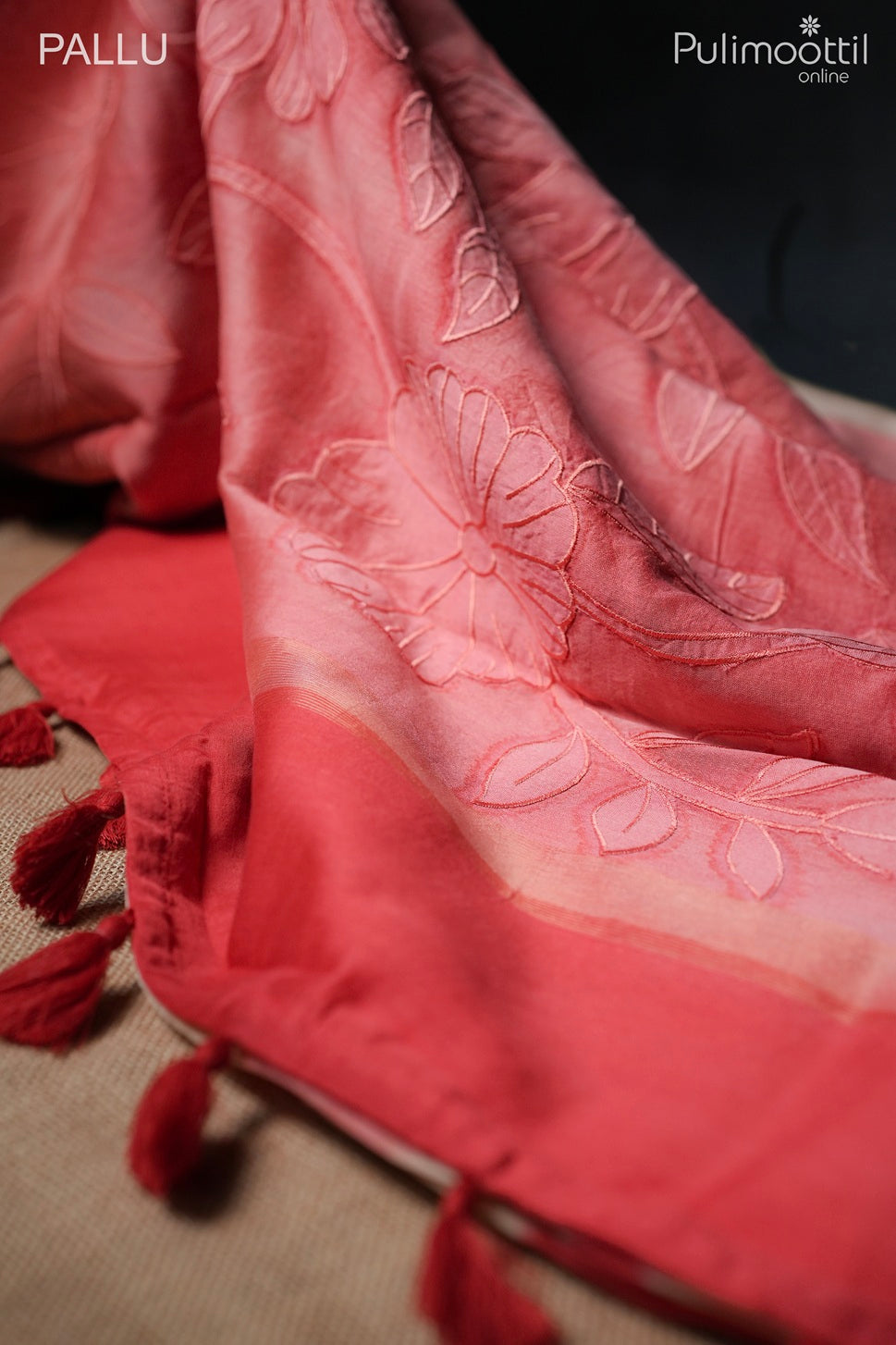 Dark cream color Chanderi silk saree