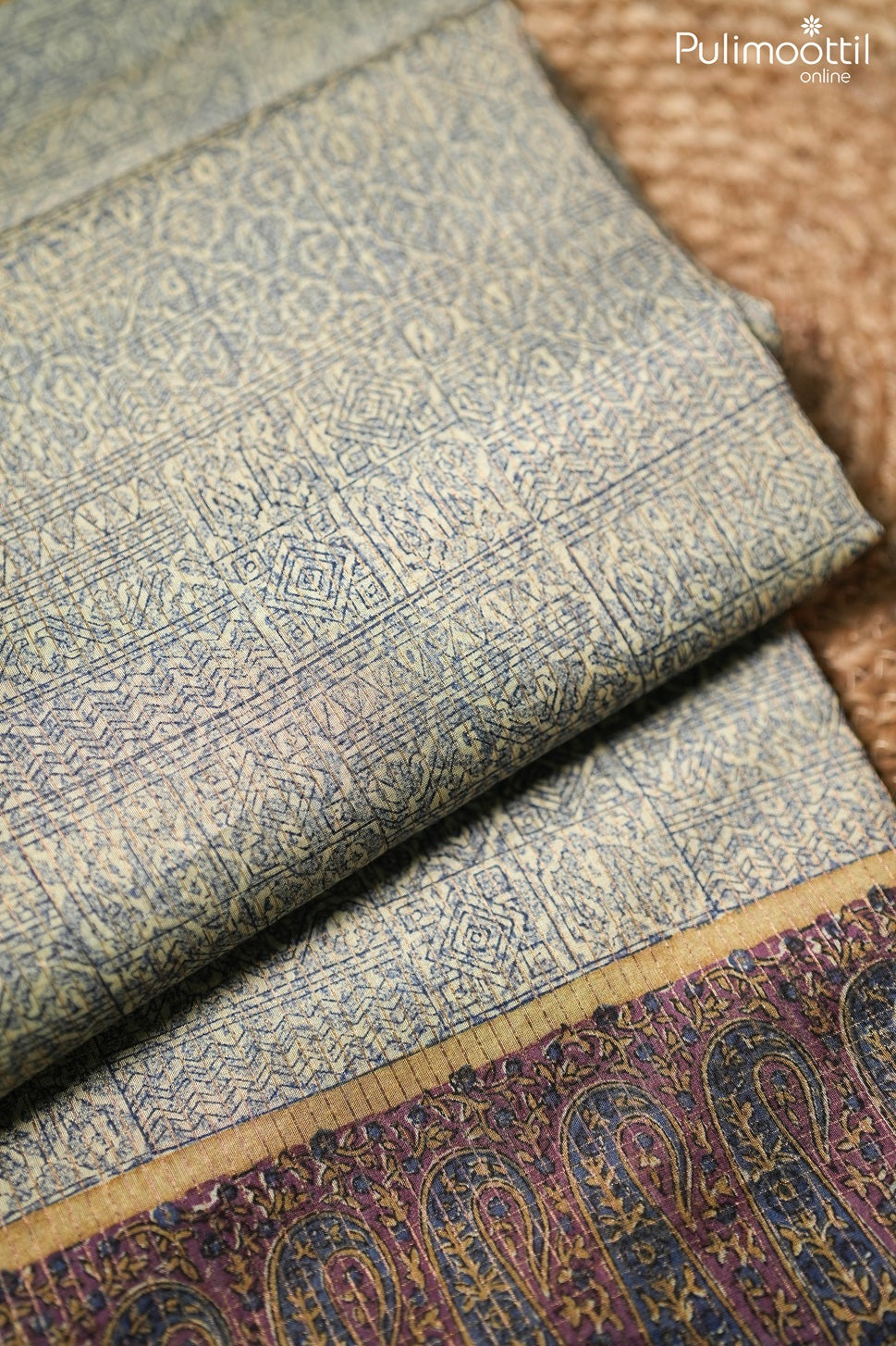 Cream color Chanderi saree