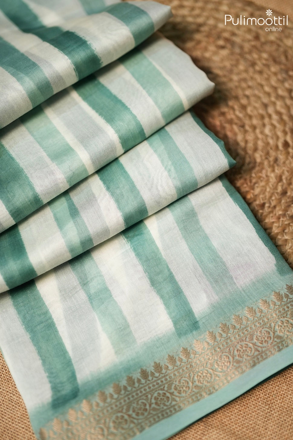 Multi color Chanderi silk saree.
