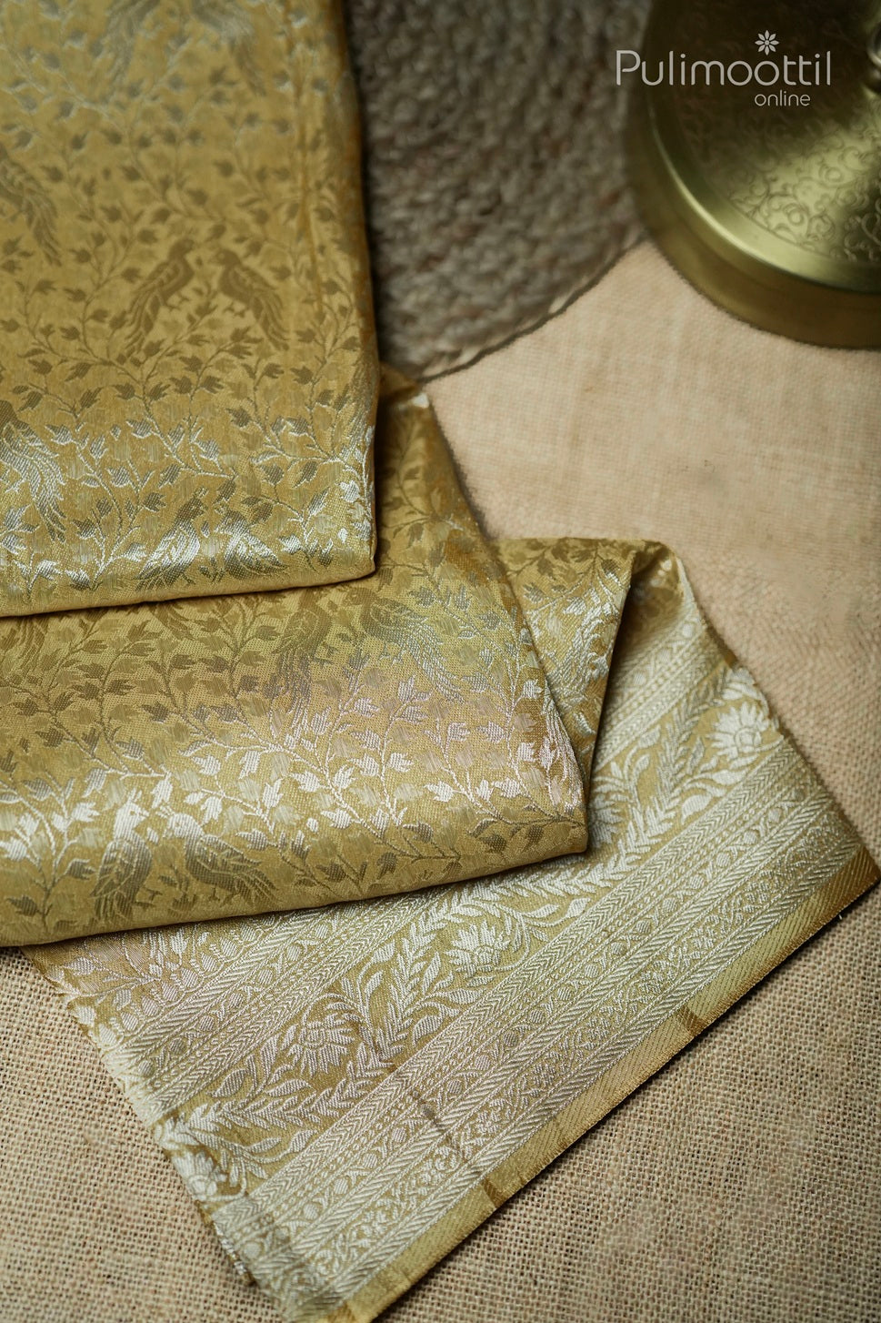 Golden Yellow Colour Banarasi Saree