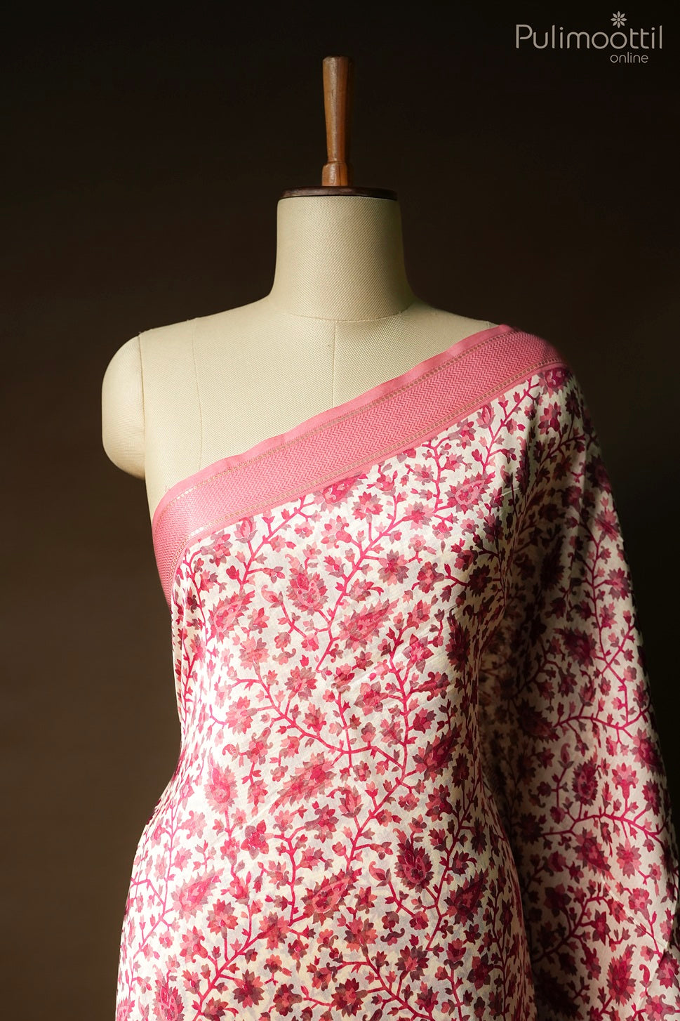 Ivory color Chanderi saree