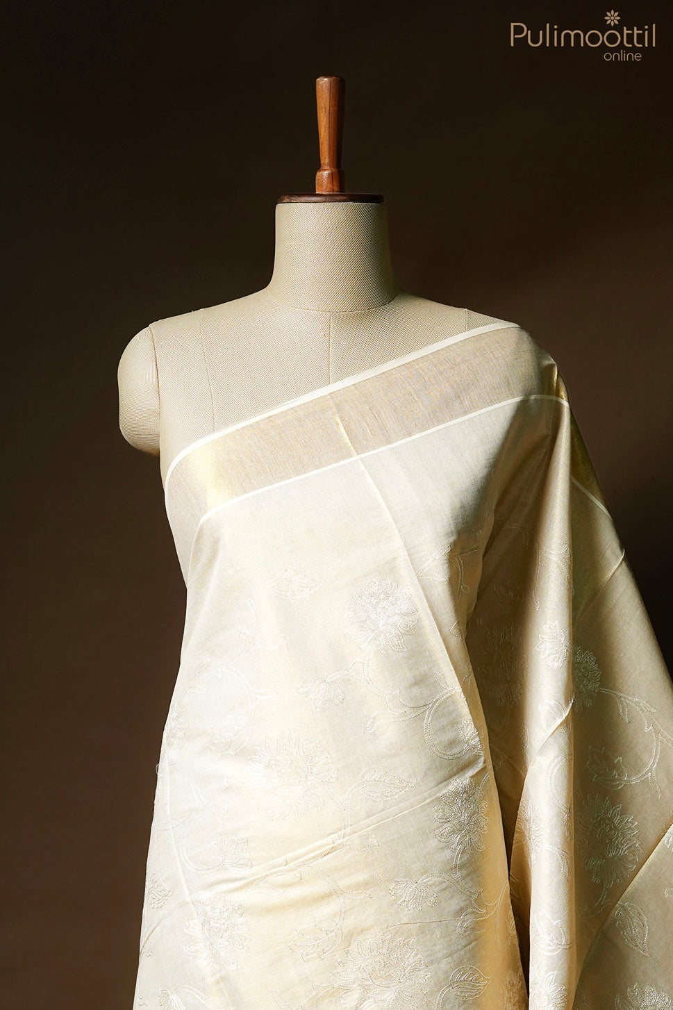 Kerala traditional golden tissu set saree