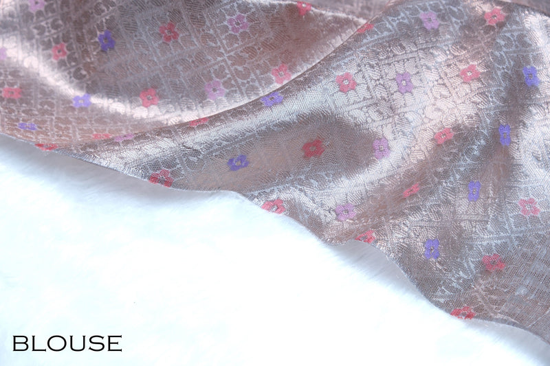 Ash color Tissue organza saree