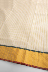 Kasavu lines Kerala Handloom Saree