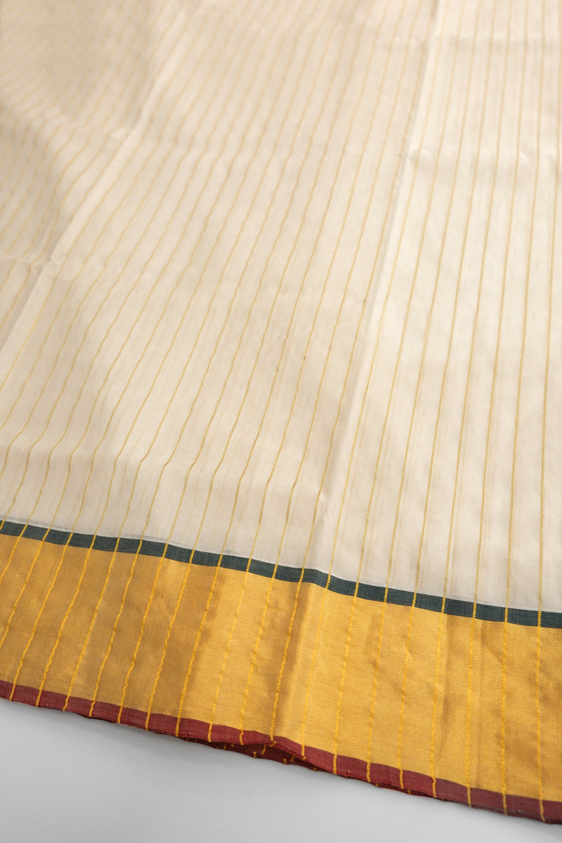 Kasavu lines Kerala Handloom Saree