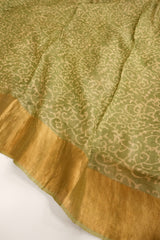 Green Color Jute Silk Saree