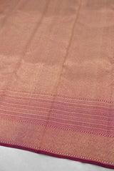 Plum Purple Color Kanchipuram Brocade Saree