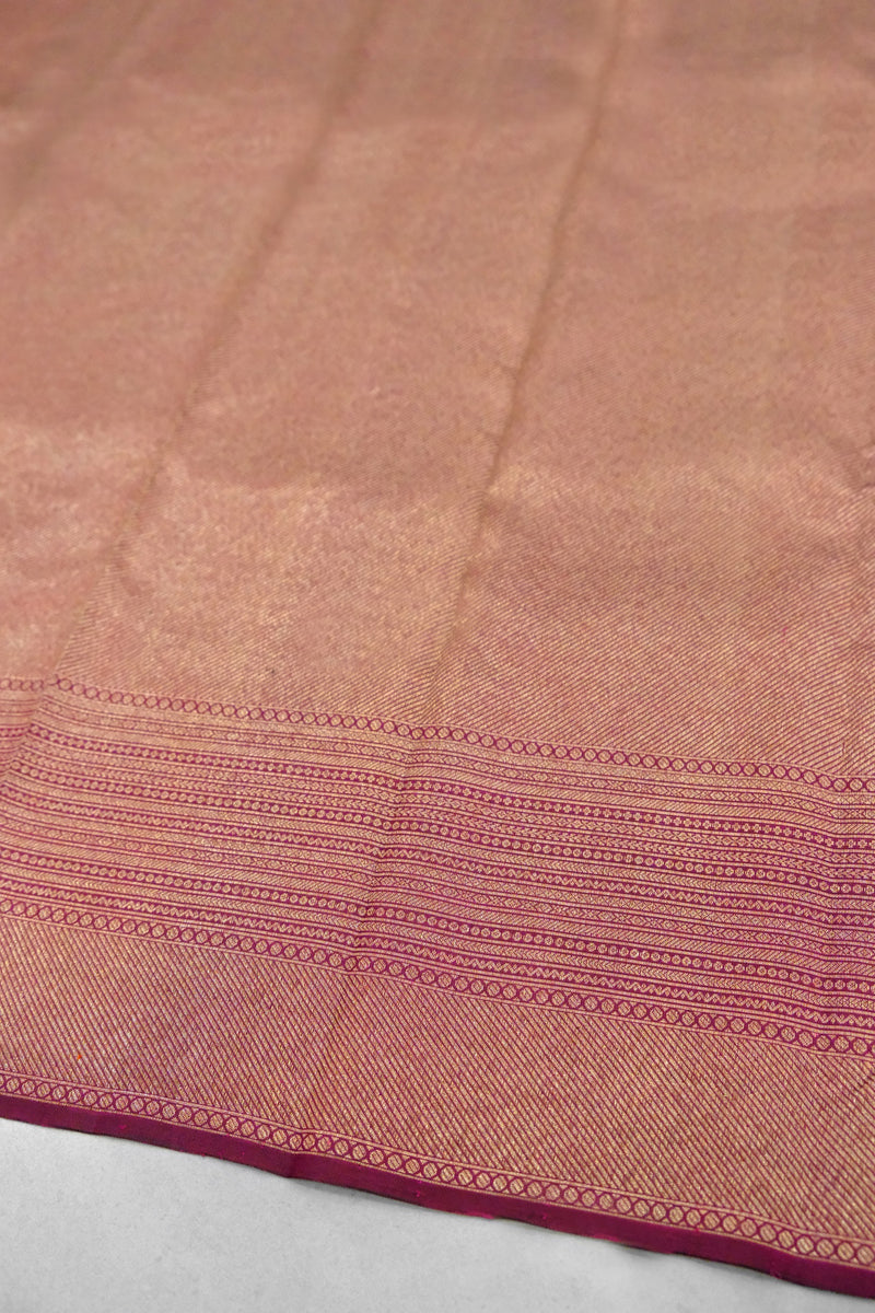 Plum Purple Color Kanchipuram Brocade Saree