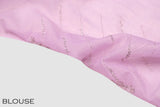 Lavender color crushed Organza saree.