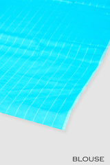 Blue color Tusser silk saree