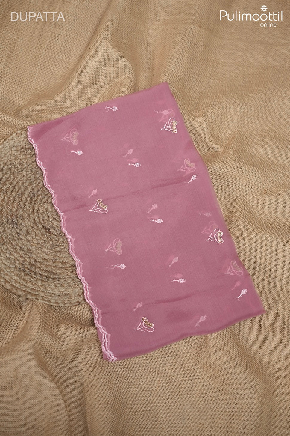 ONION PINK CHIFFON UNSTITCHED SALWAR SET