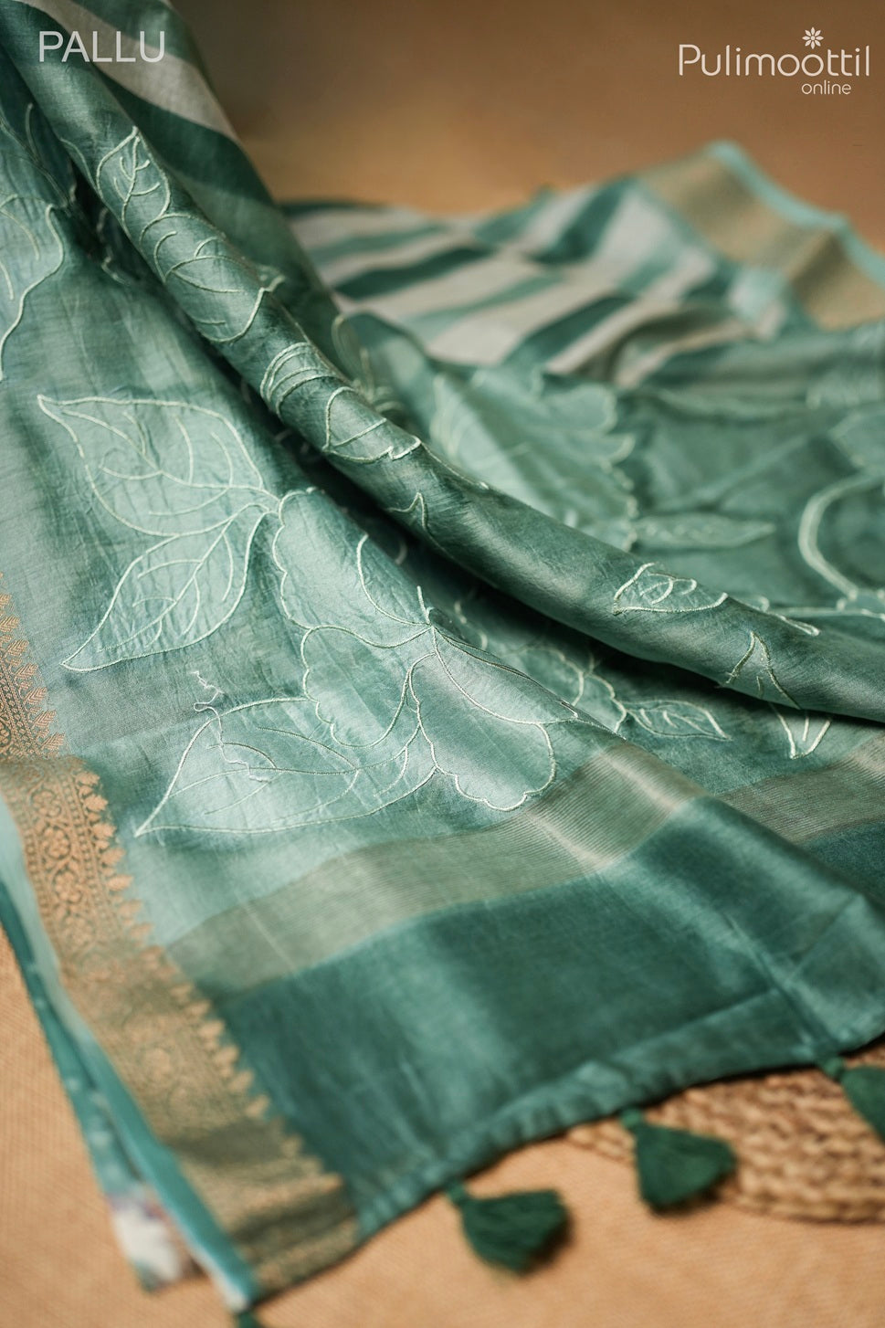 Multi color Chanderi silk saree.