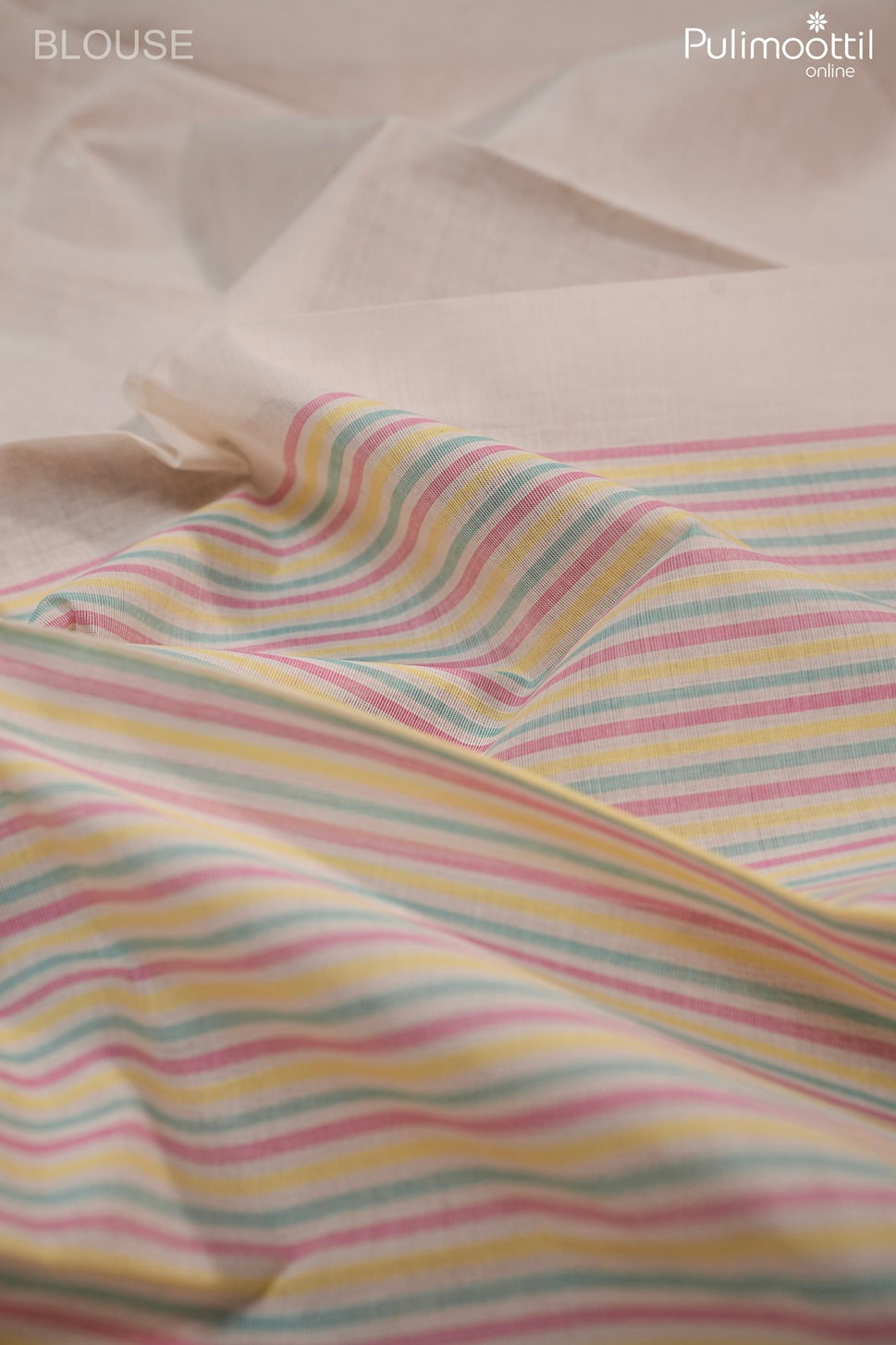 Off white color handloom cotton saree
