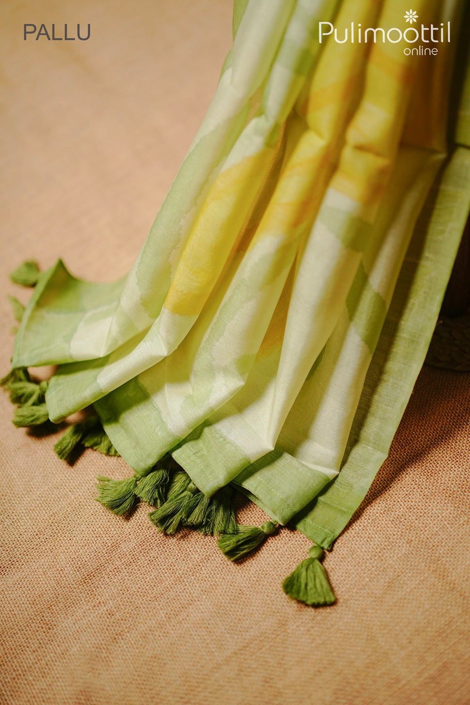 tea green color free hand painding tussar silk saree