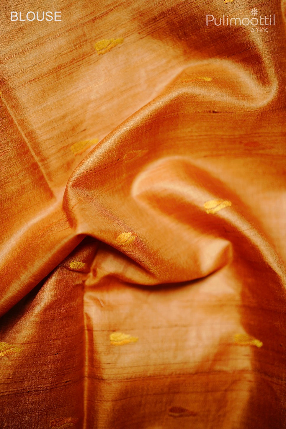 Golden yellow color Tussar silk saree