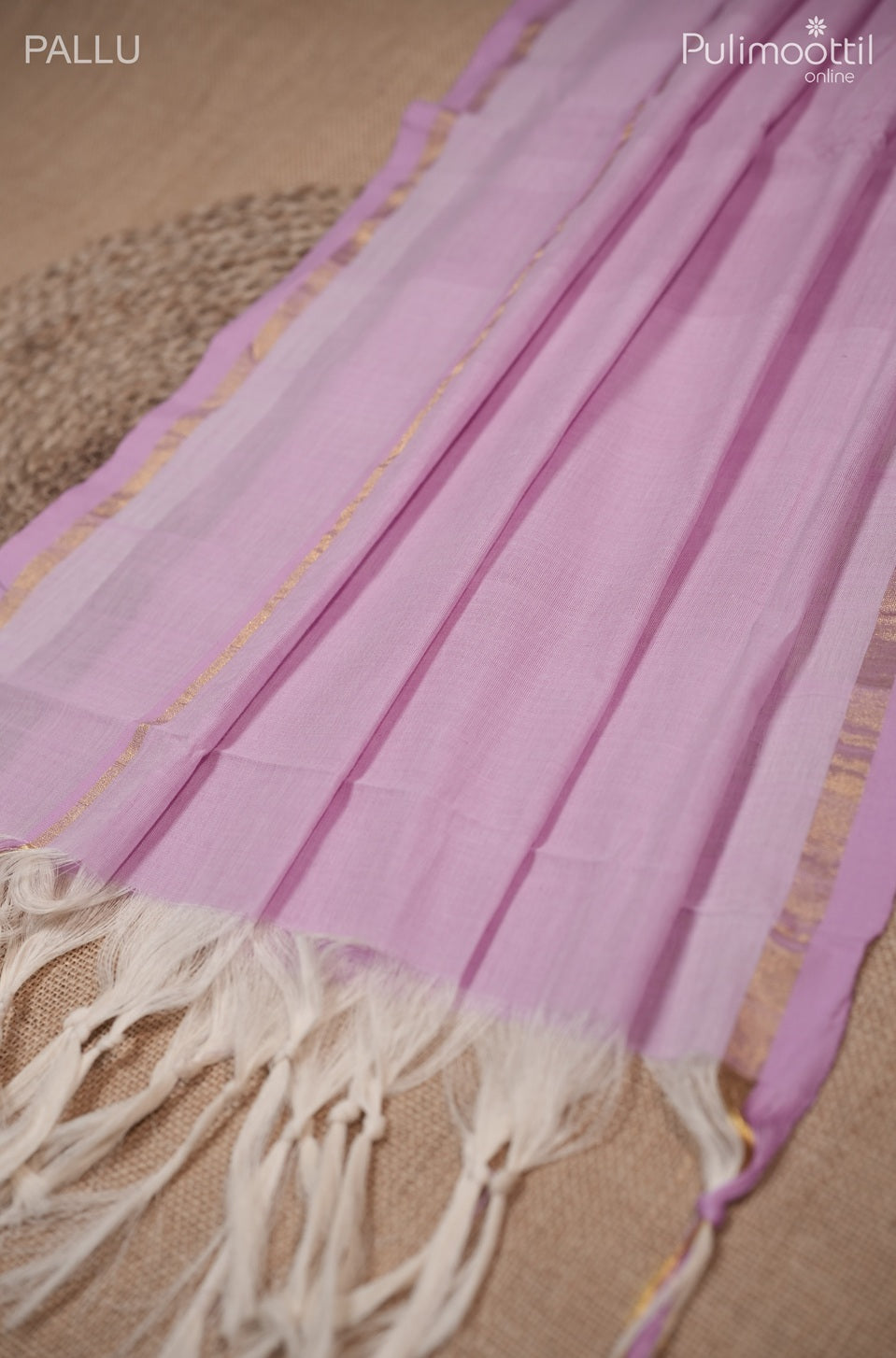 Off white color handloom cotton saree