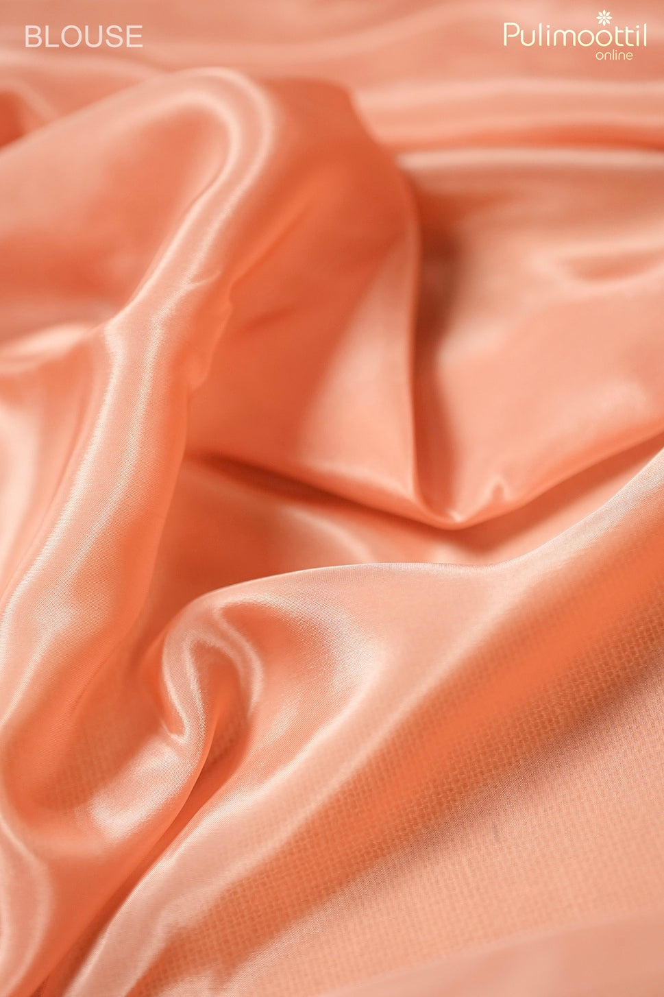 Peach color soft organza fancy saree