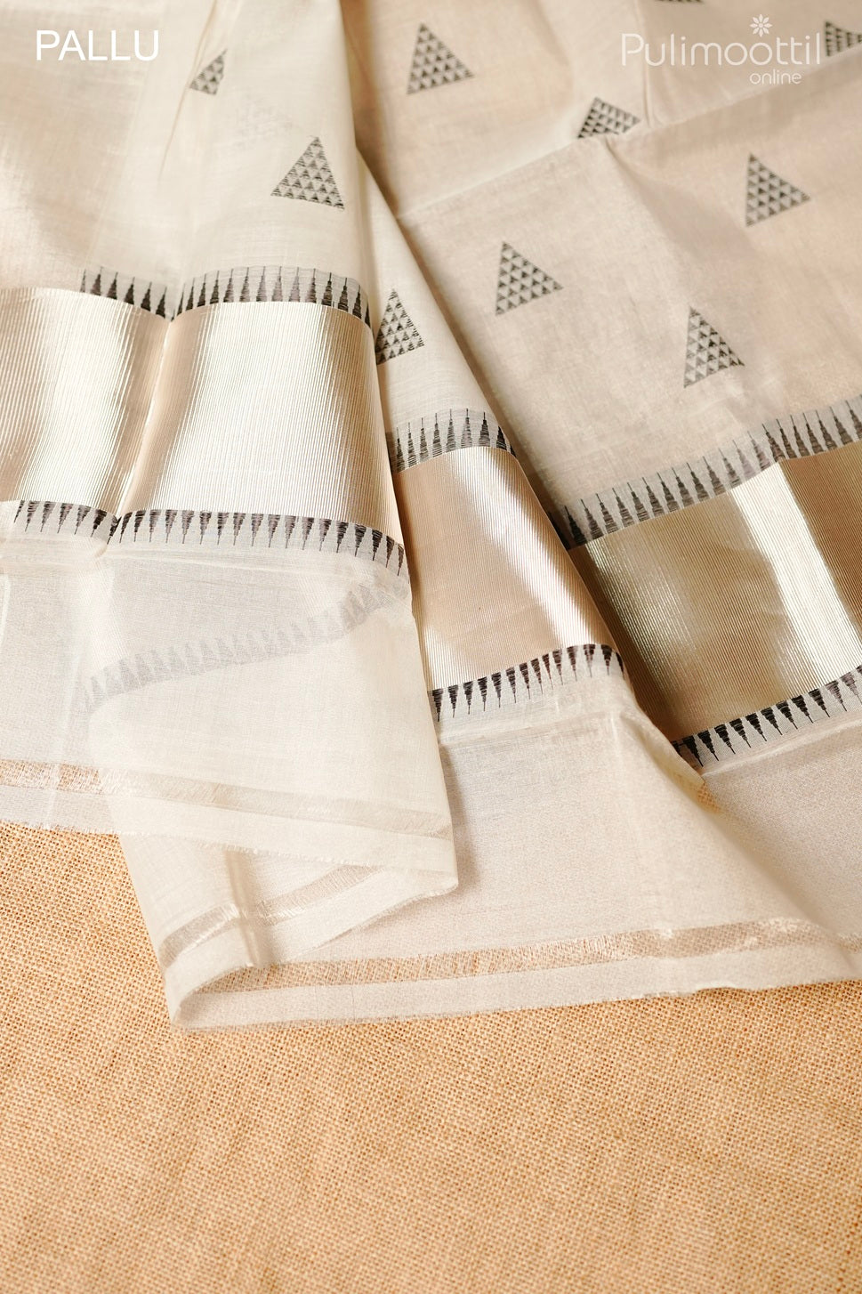 Silver tissue handloom set saree