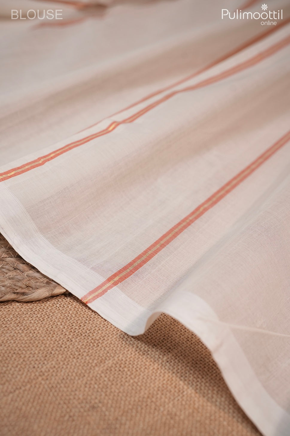 Off white color handloom cotton saree