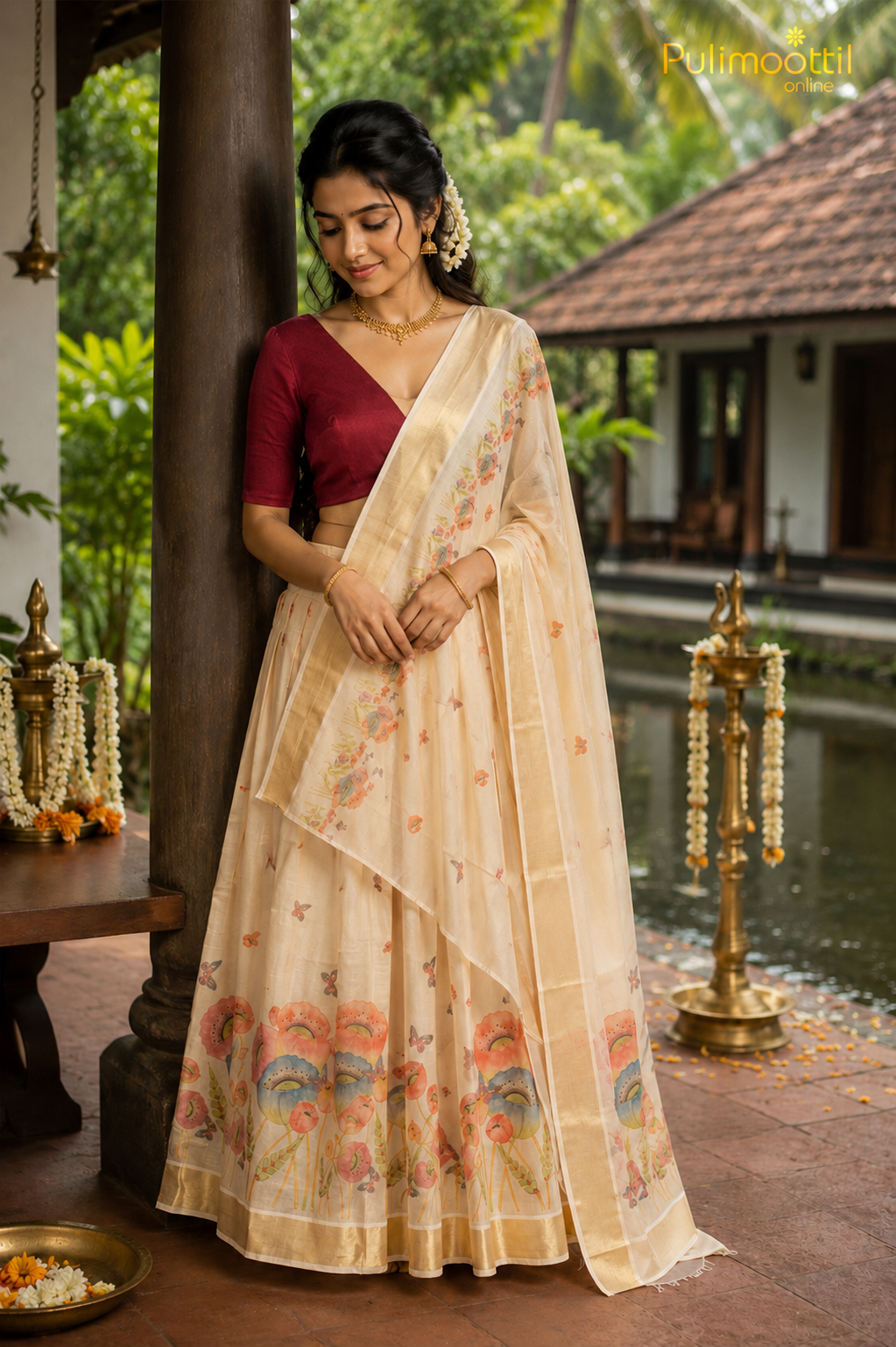 Onam Special Kerala Traditional Dhavani Set