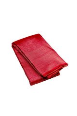 Cherry red color Kanchipuram Wedding saree