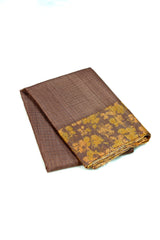 Opium color jute silk saree