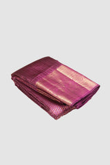 Magenta color Kanchipuram silk saree .