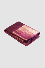 Magenta color Kanchipuram silk saree .