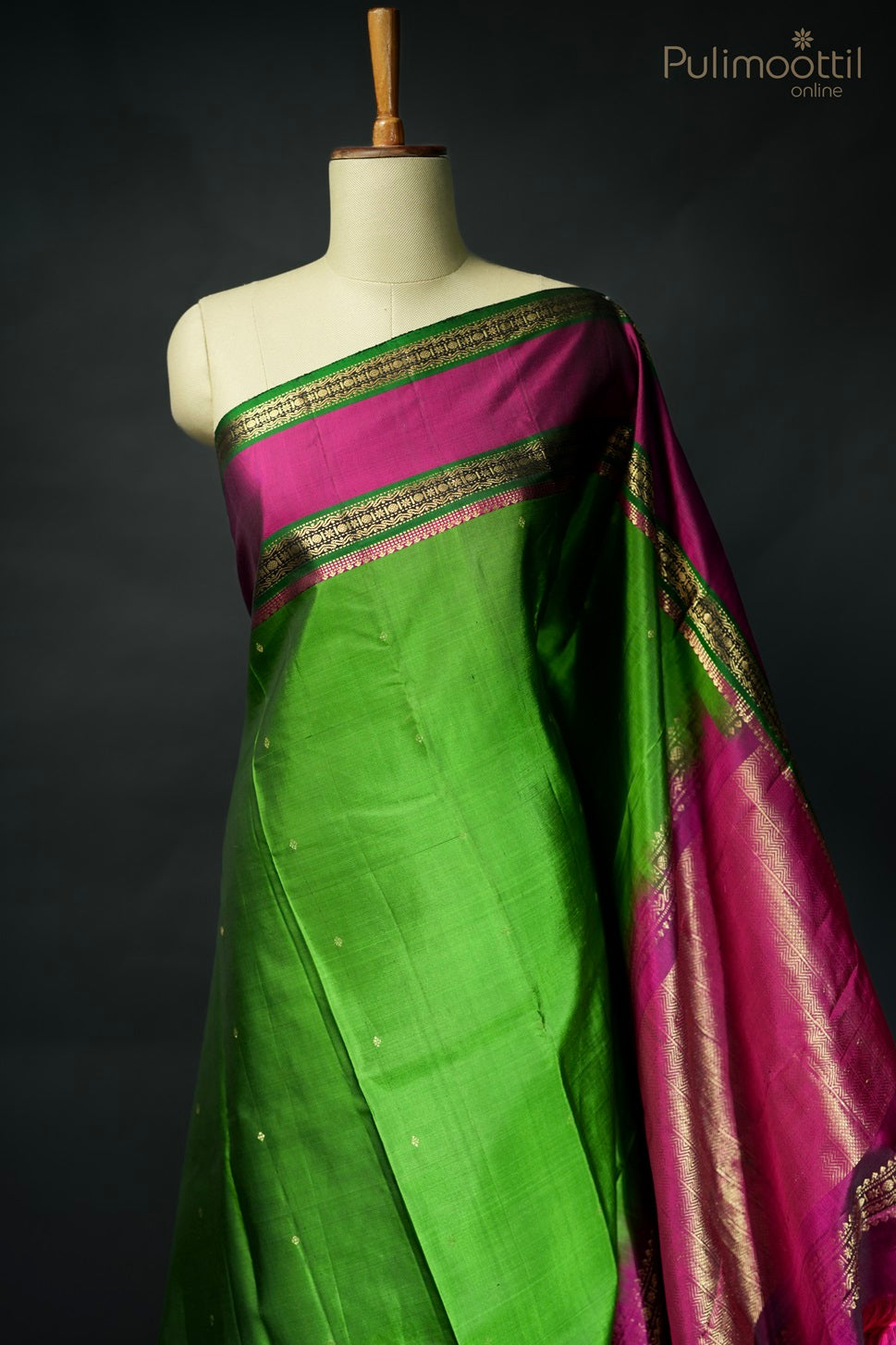 Light Green Colour Kanchipuram Designer Saree