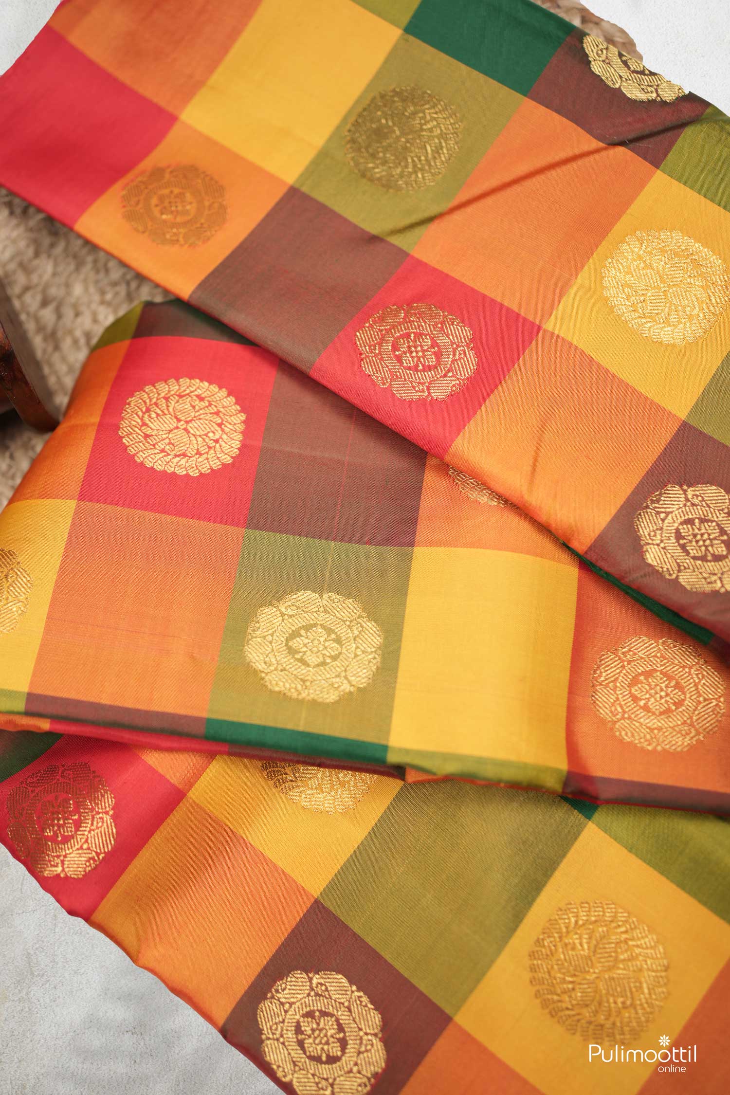 Classic Borderless Palum Paazhamum Kanchipuram Silk Saree