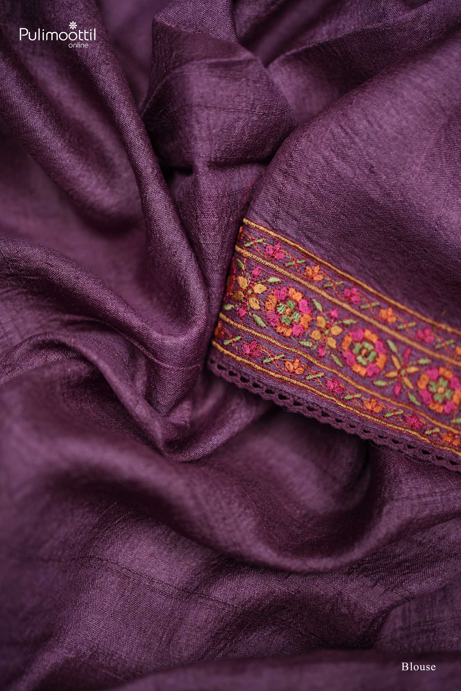 Purple Colour Jute Saree