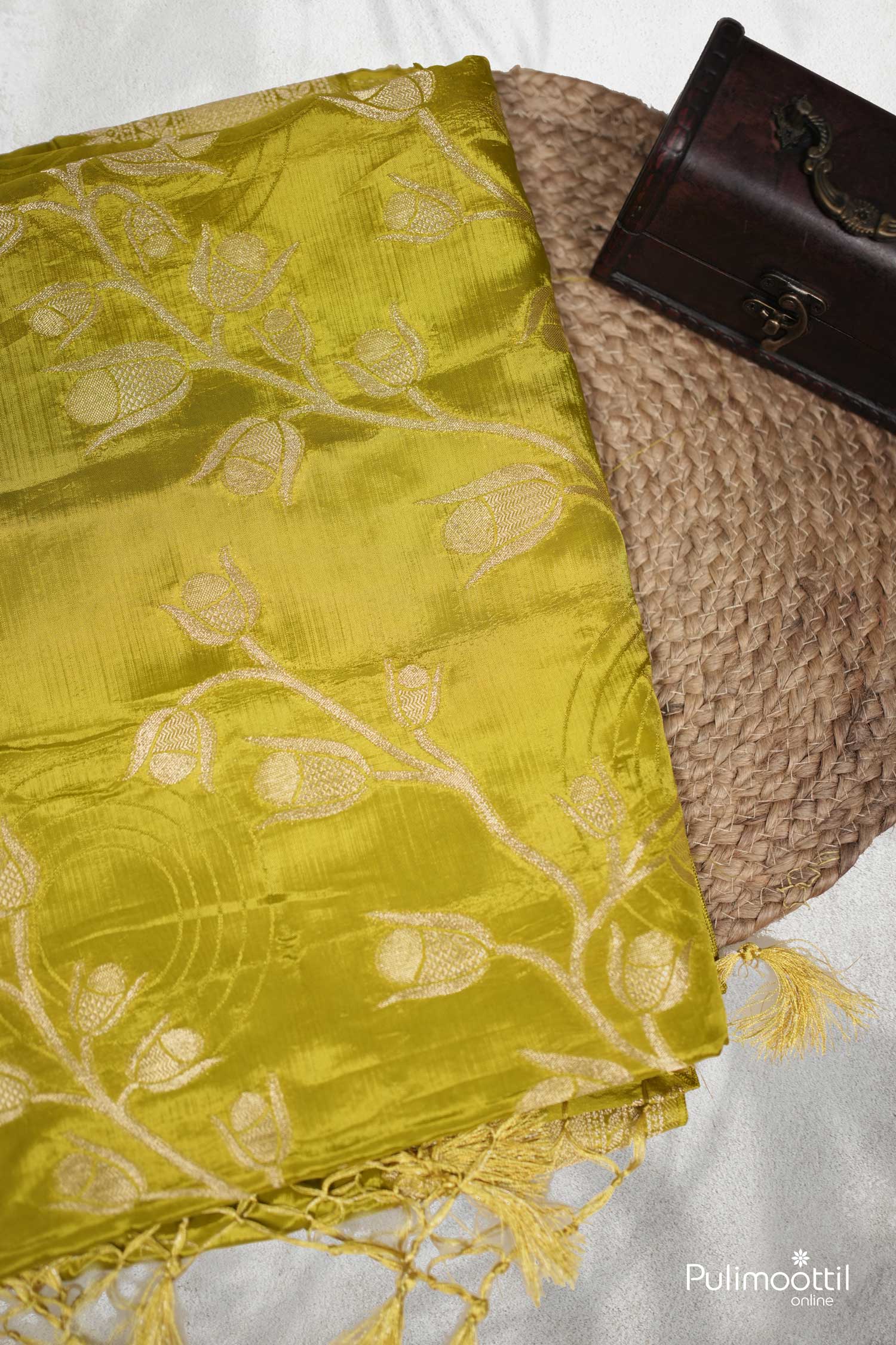 Pista Green Banarasi Saree