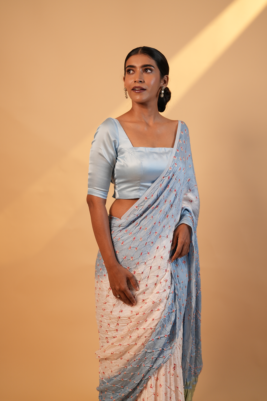 Double Shaded Bhandhini Modal Silk Saree