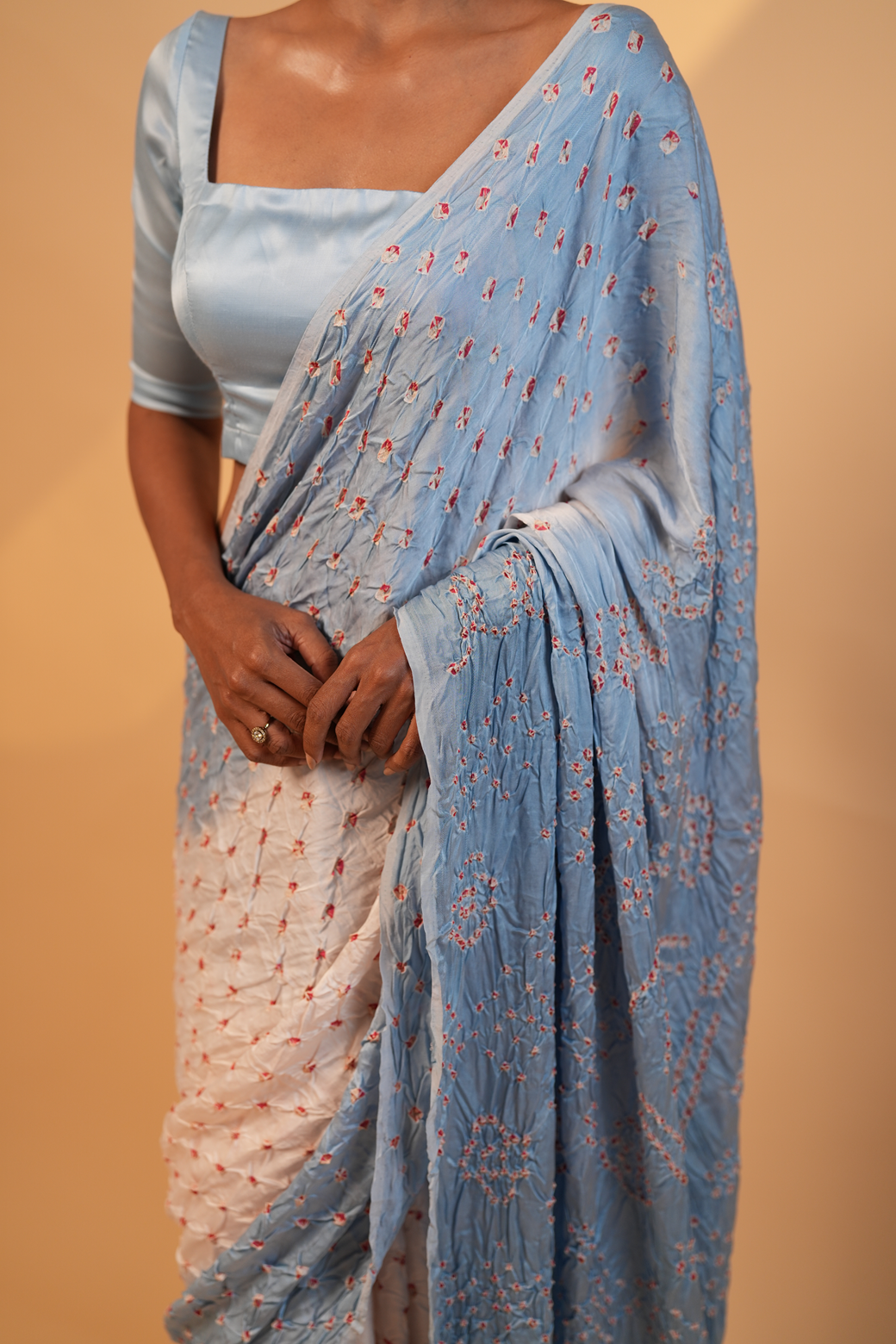 Double Shaded Bhandhini Modal Silk Saree