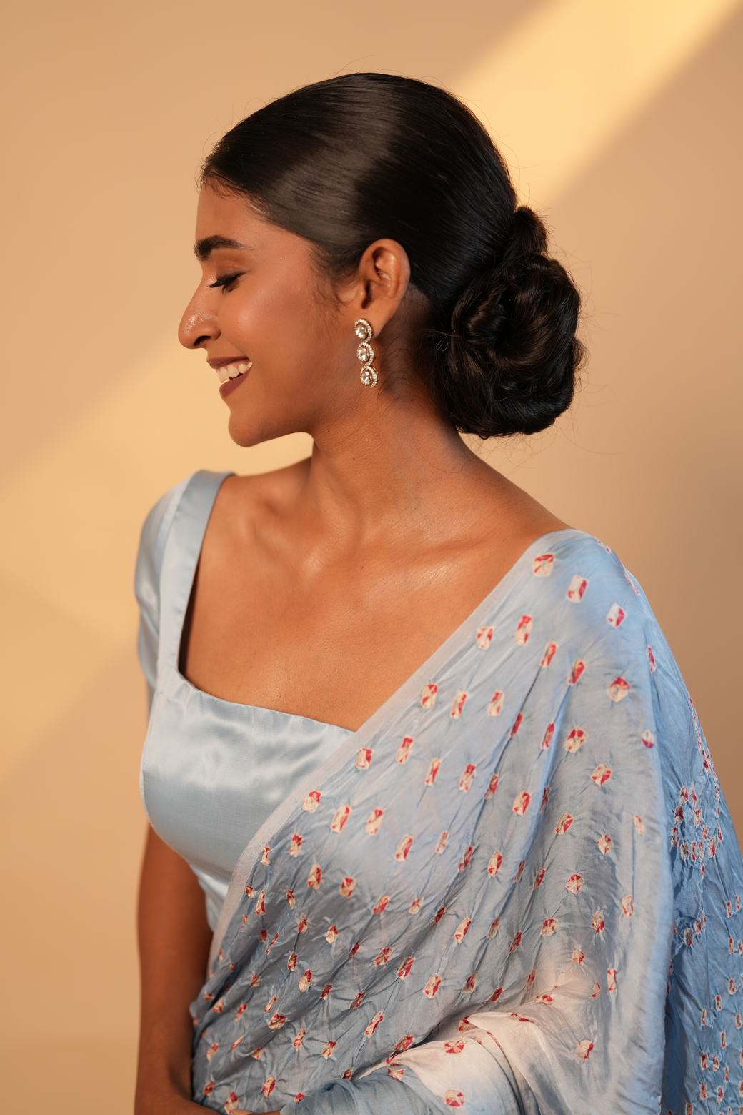 Double Shaded Bhandhini Modal Silk Saree