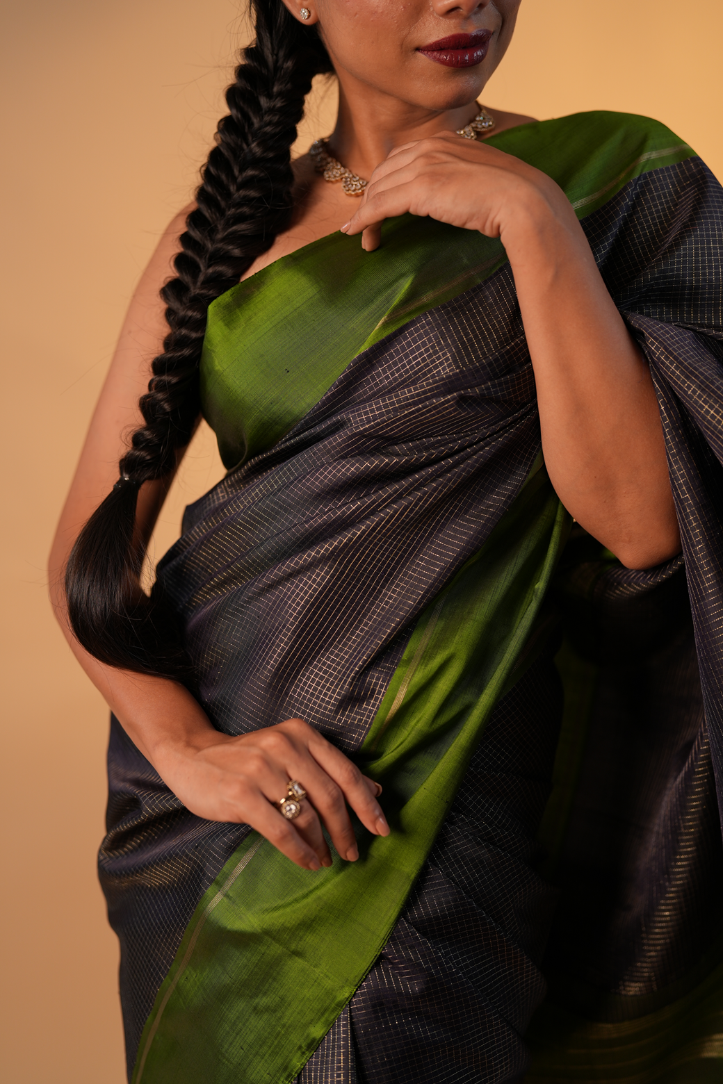 Blue Colour Kanchipuram Designer Saree