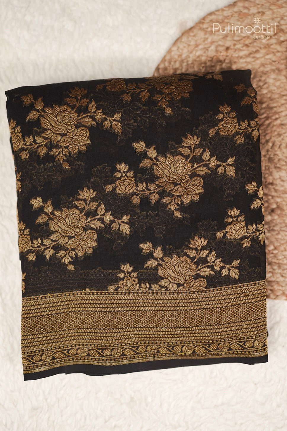 Black Colour Banarasi Silk Saree