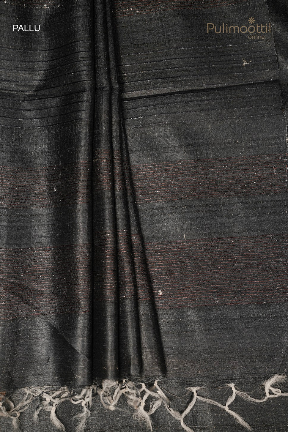 Black Colour Printed Jute Silk Saree