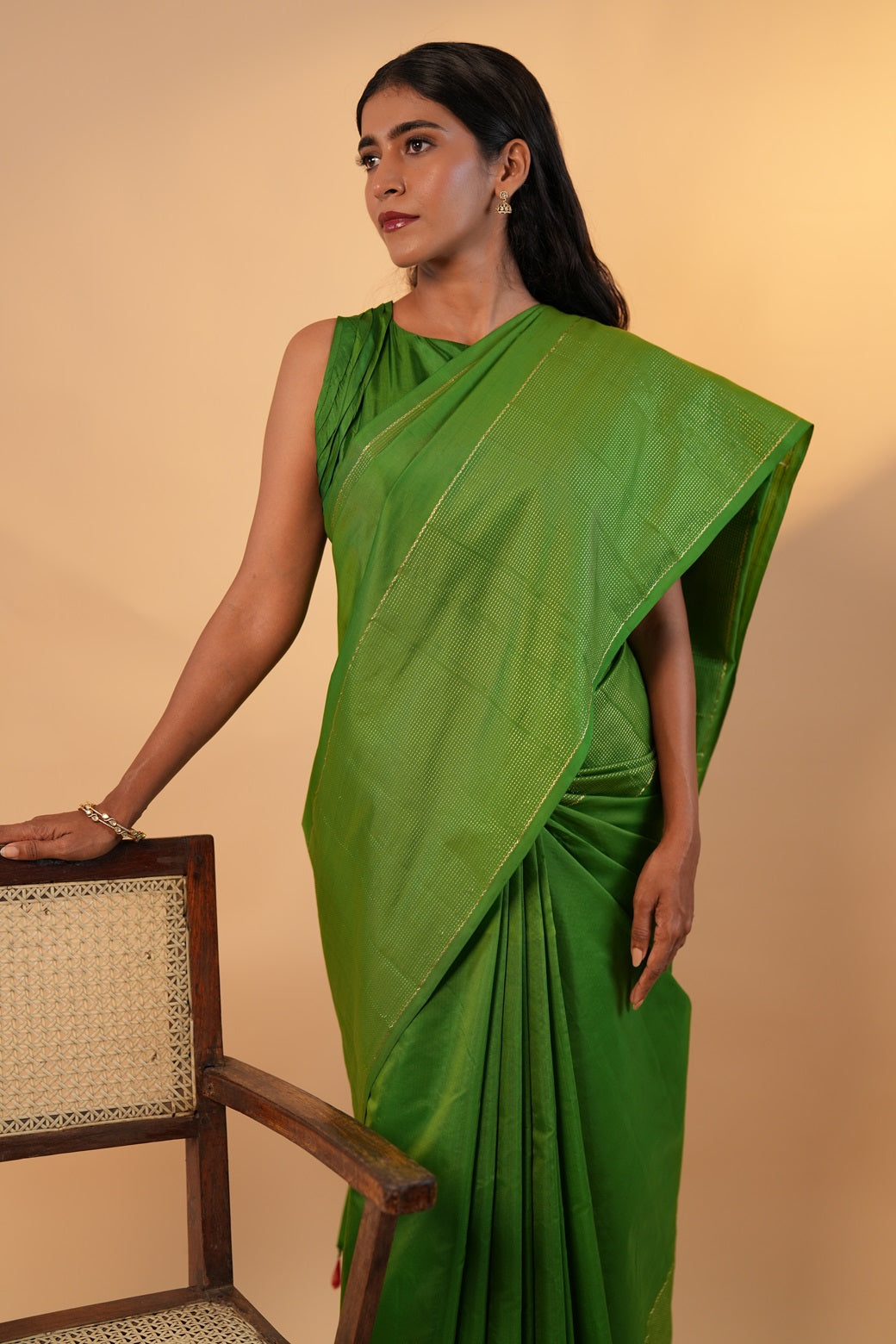 Light Green colour Kanchipuram Saree