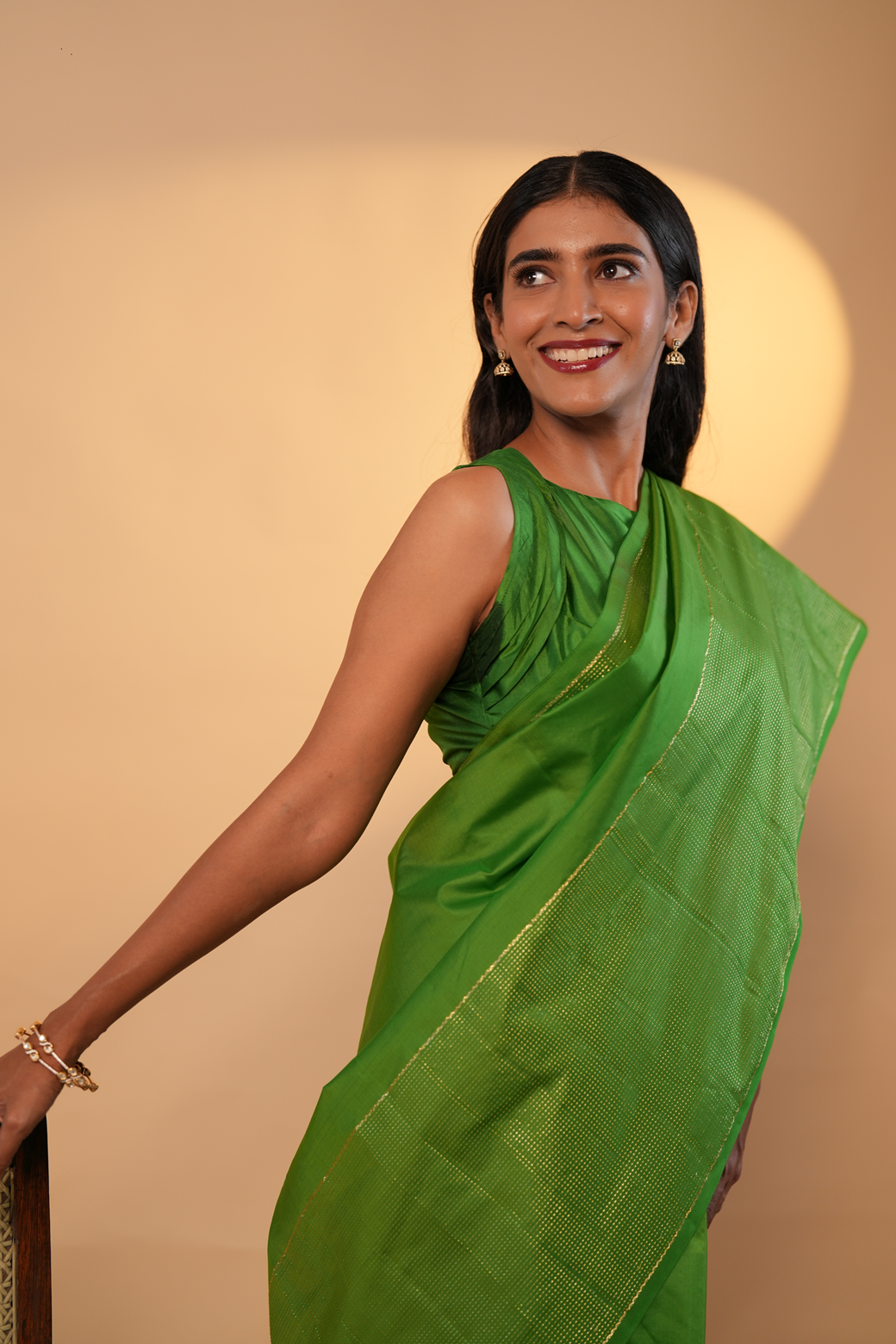 Light Green colour Kanchipuram Saree