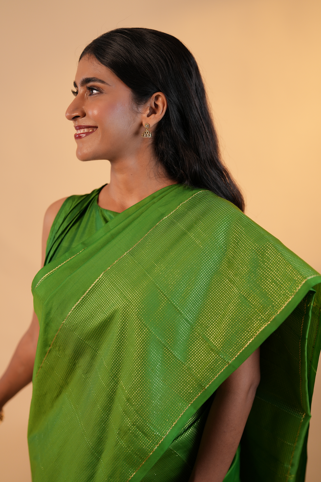 Light Green colour Kanchipuram Saree