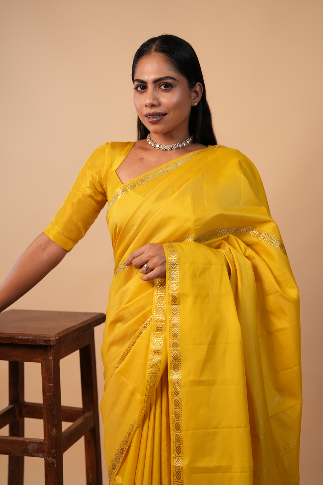 Lemon Yellow Colour Kanchipuram Soft Silk Saree