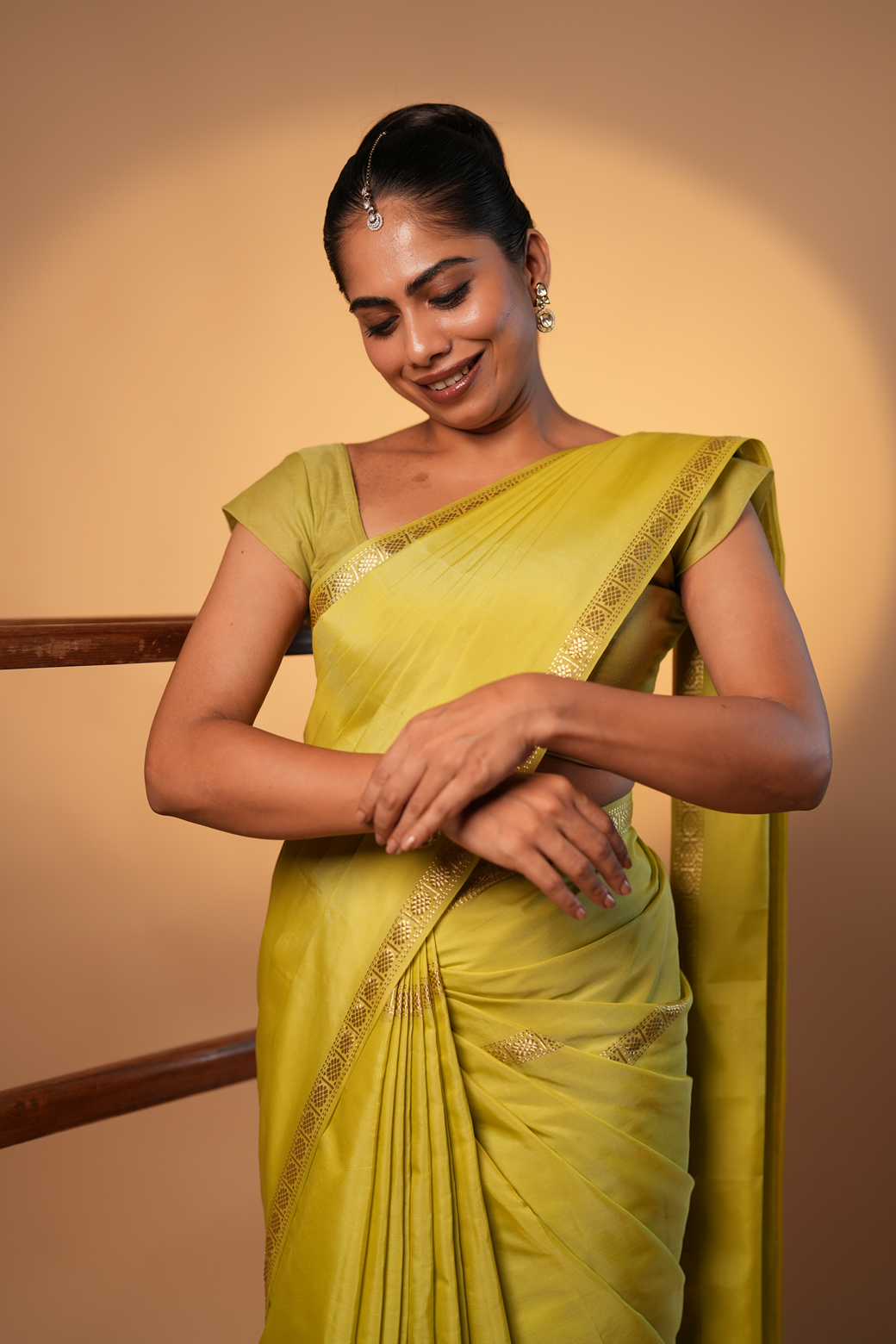 Yellow Green Colour Kanchipuram Soft Silk Saree